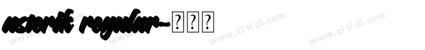 asterik regular字体转换